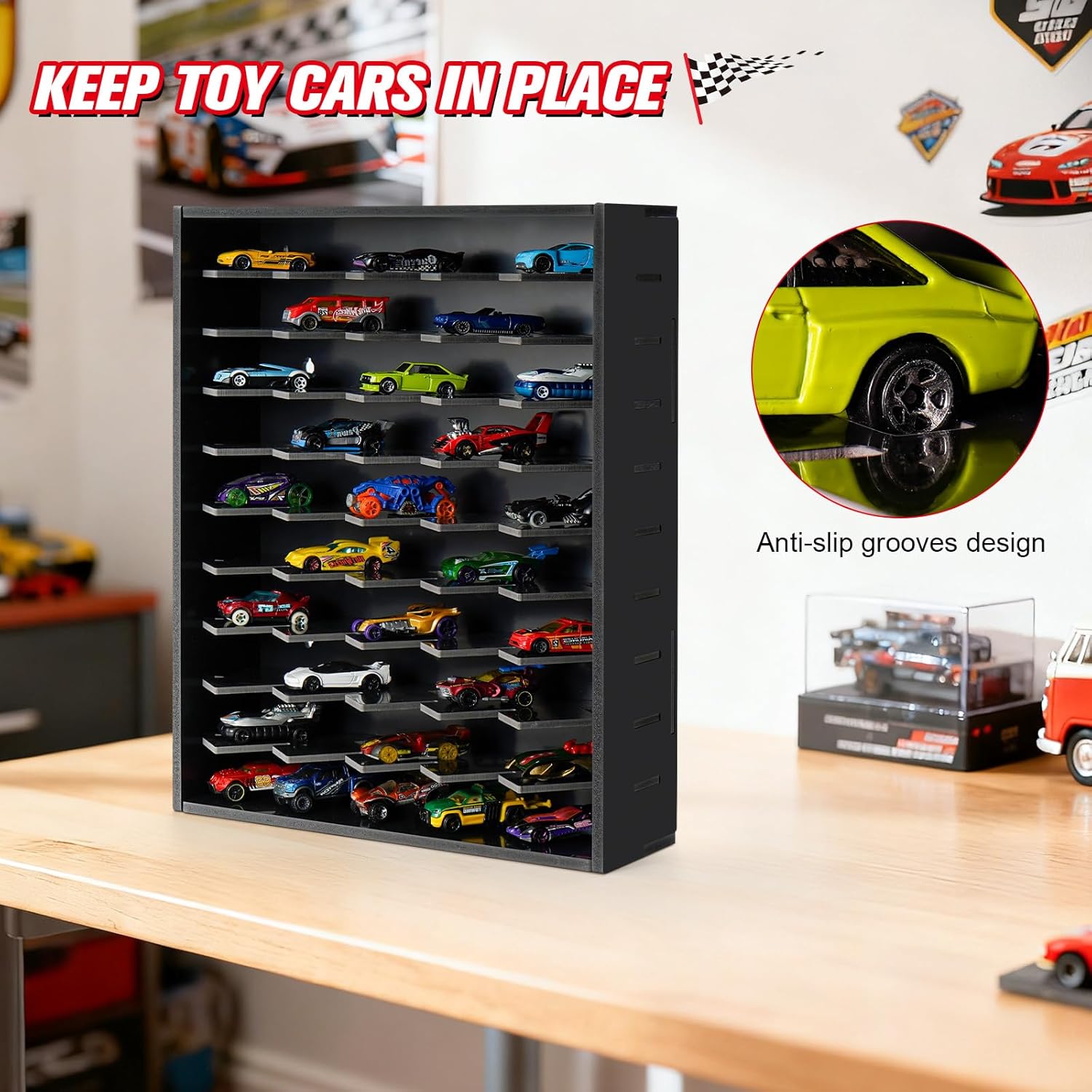 Thumbnail 3 de Krafetto Diecast Car Display Shelf, 50-Car Capacity