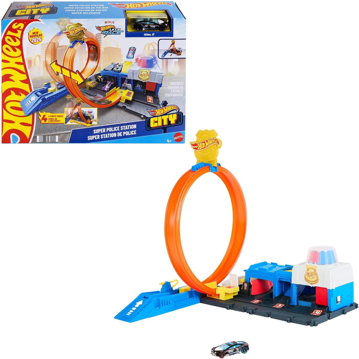 Detalle de Hot Wheels Super Police Track Set JBM71