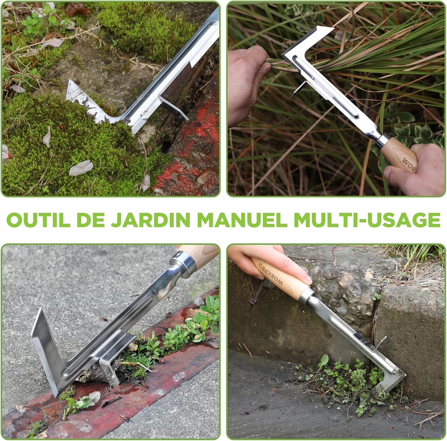 Detalle 2 de WORKPRO Désherbeur pour fissures 30,5 cm en acier inoxydable