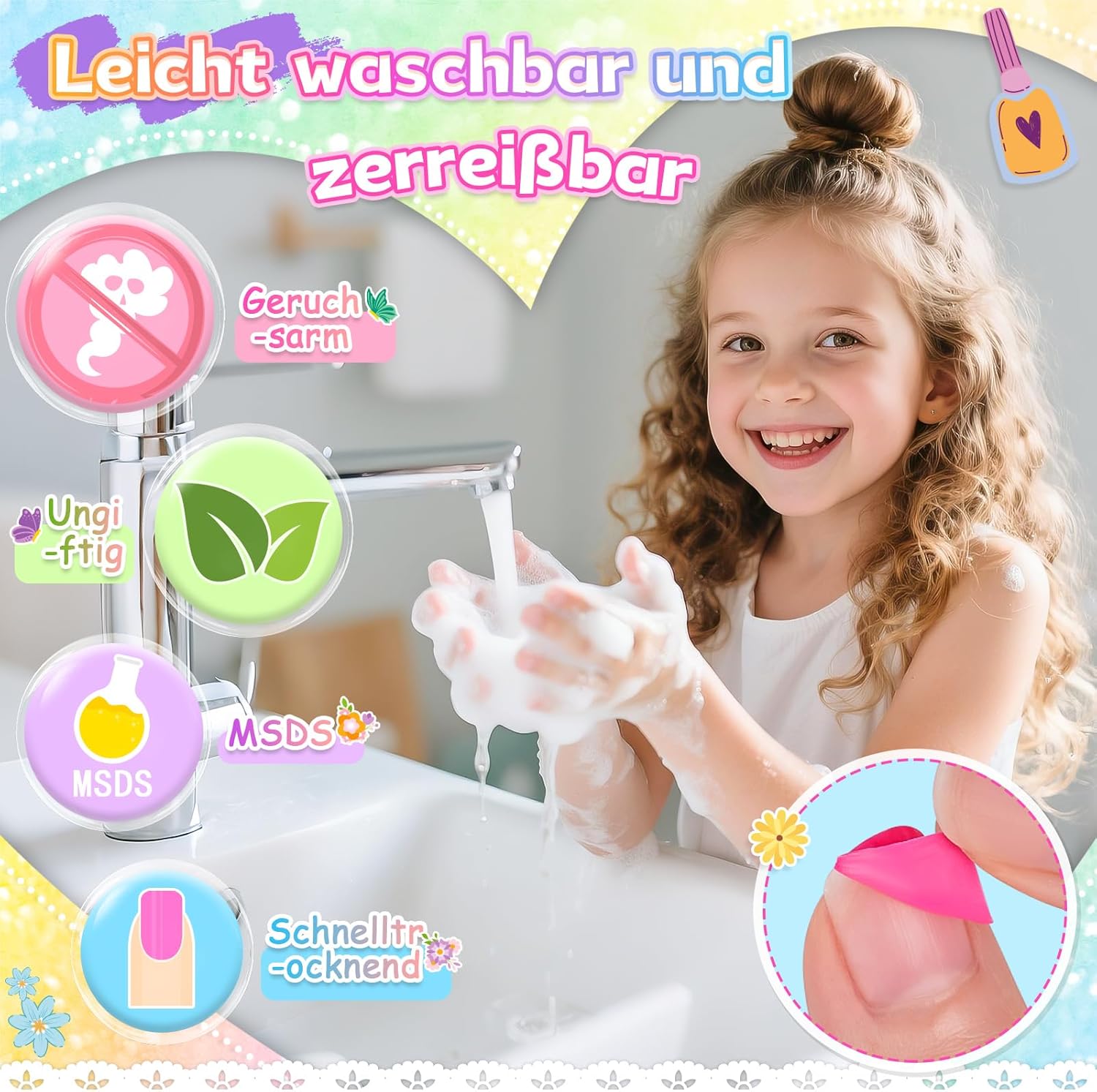 Thumbnail 3 de Nagellack für Kinder 3‑in‑1 Nagelstift Ungiftig
