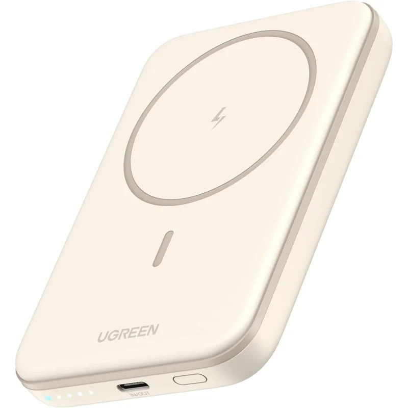 Detalle de Ugreen PowerBank 5.000 mAh con carga inalámbrica MagSafe