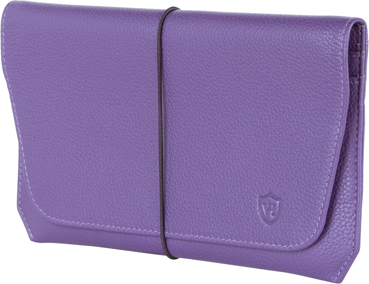Detalle de VON HEESEN Leder-Reisepasshülle mit RFID-Schutz (Violet) – Passhülle & Organizer