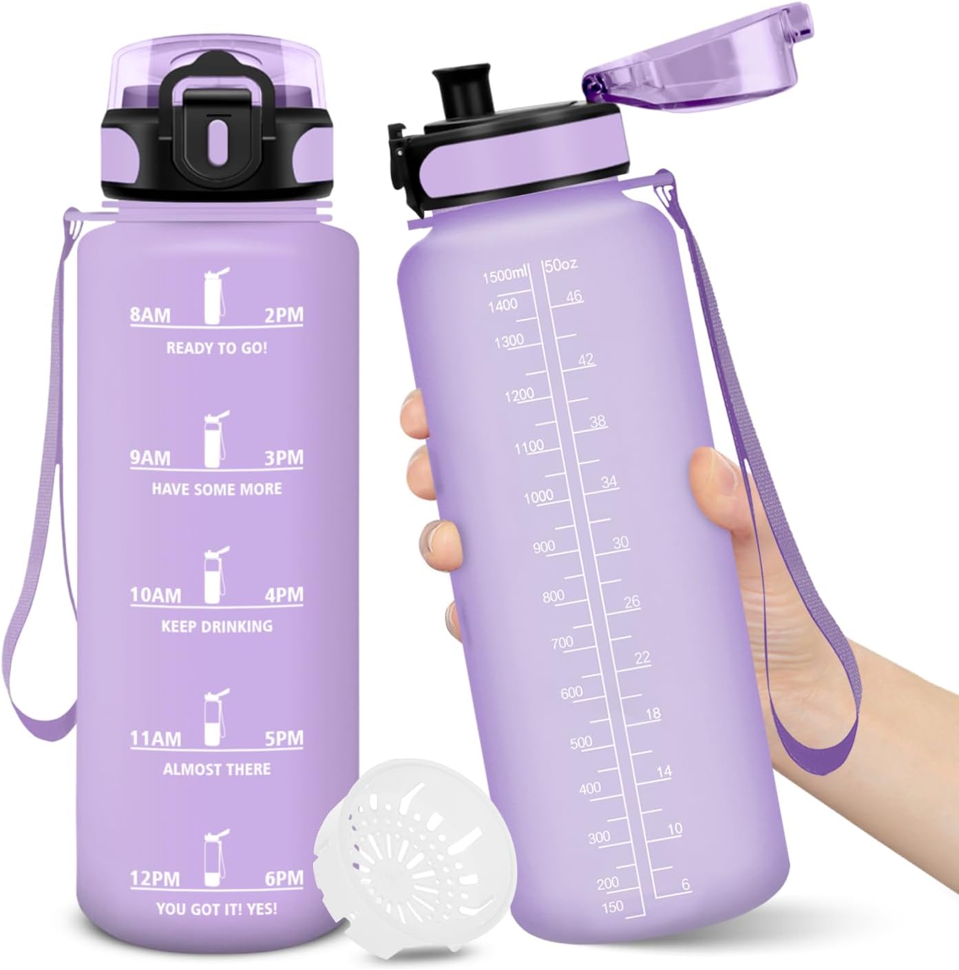 Detalle de Motswedi MO-TY-SYZYG-1500ML-M-Light-Purple-270 – butelka 1500 ml ze skalą czasu
