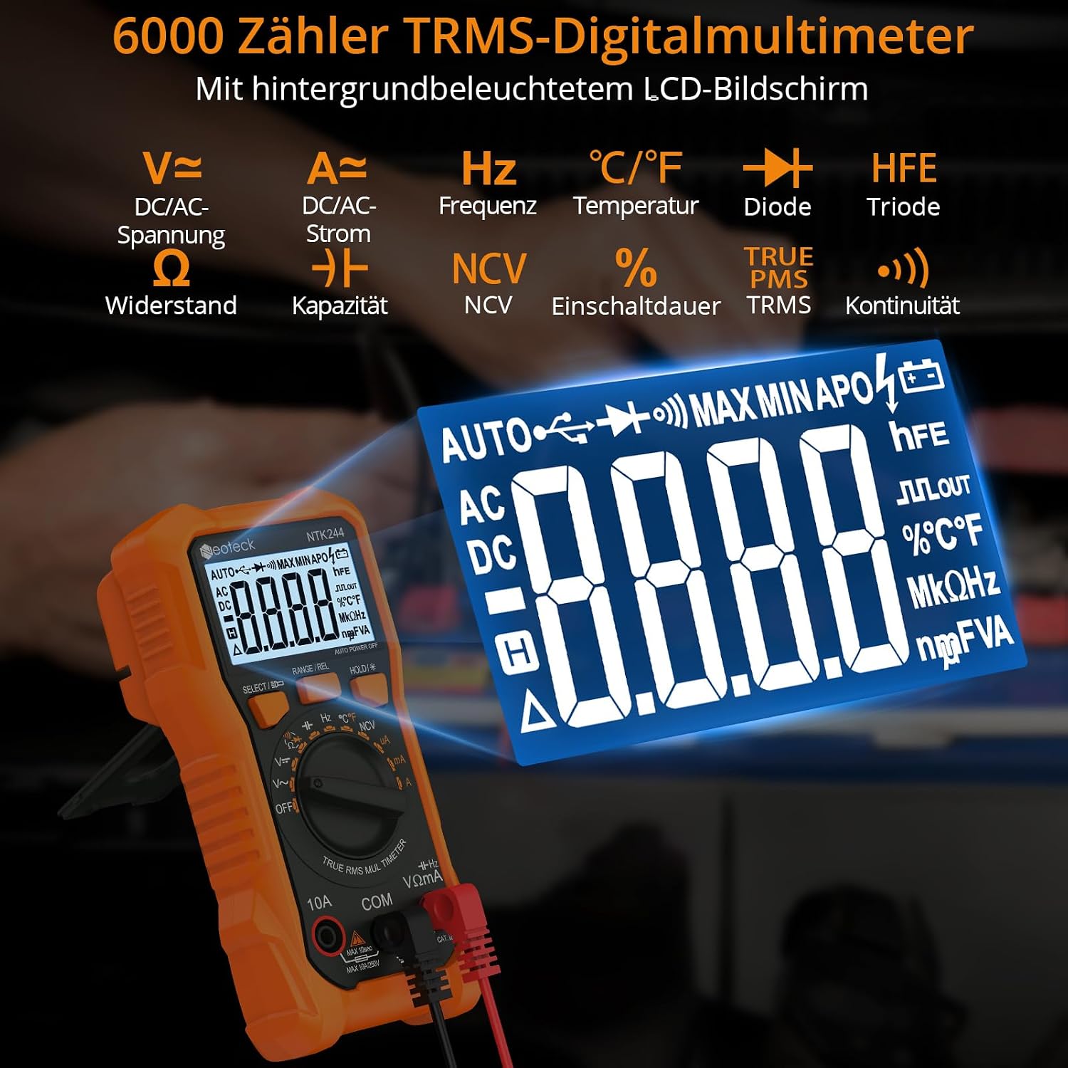 Detalle 2 de Neoteck Digital Multimeter 6000