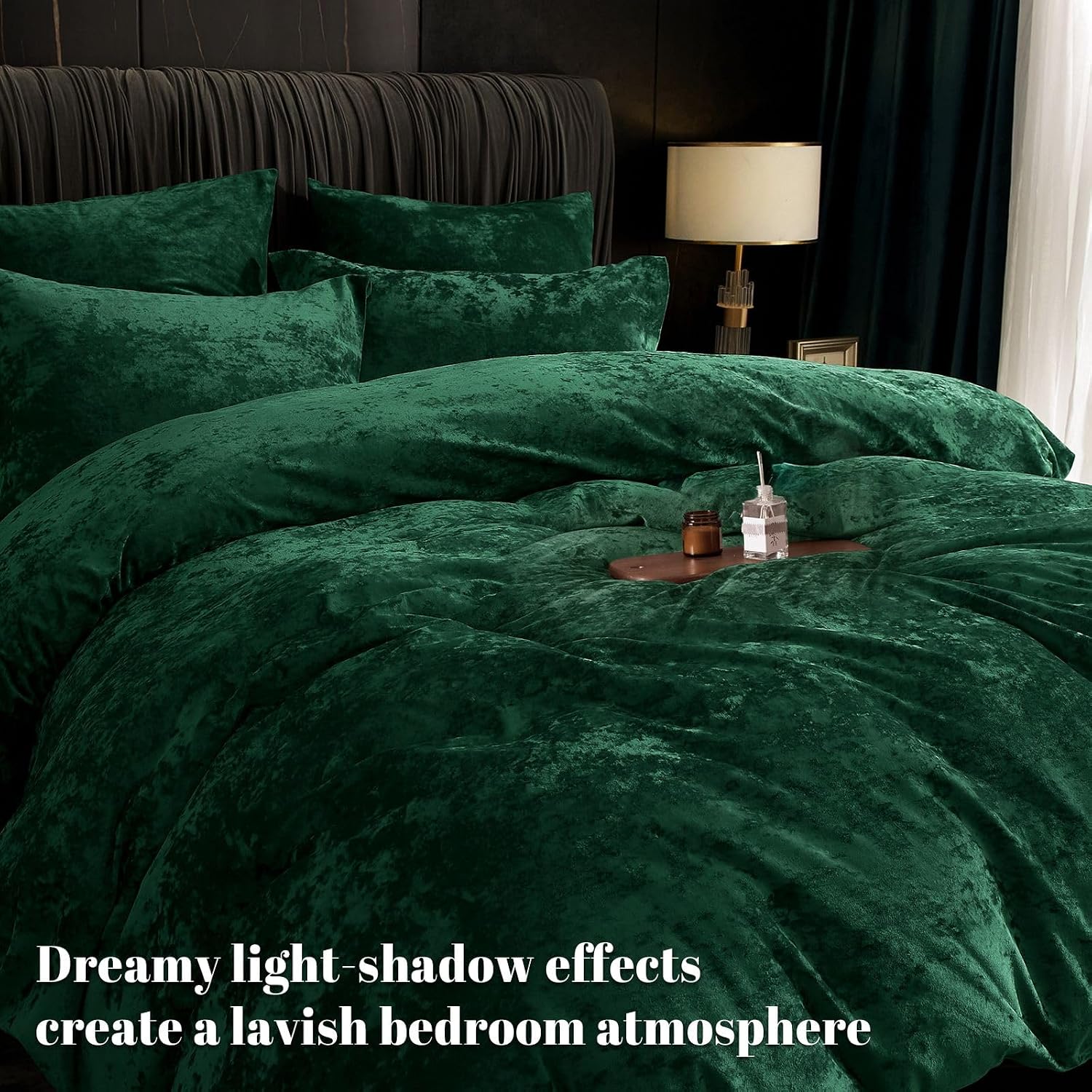 Detalle 1 de PHF Velvet Duvet Cover Set King Size