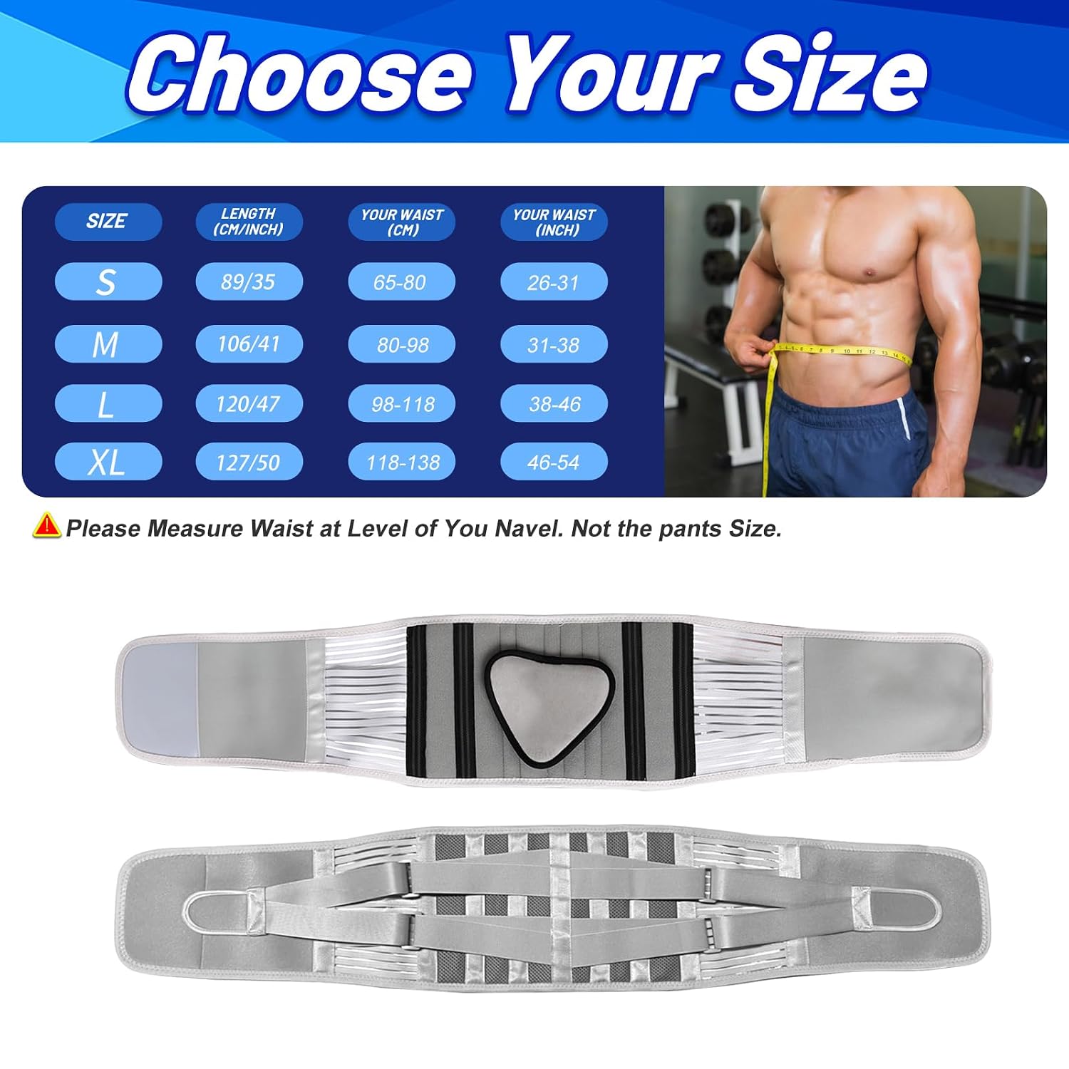Detalle de Paskyee Back Support Belt with Removable Lumbar Pad and 4 Stays