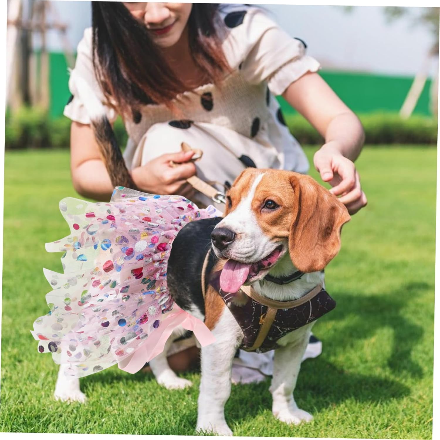 Thumbnail 4 de SUPVOX Hunde Tutu-Kleid mit Spitze & Mesh, verstellbar – atmungsaktiv für kleine und mittelgroße Hunde