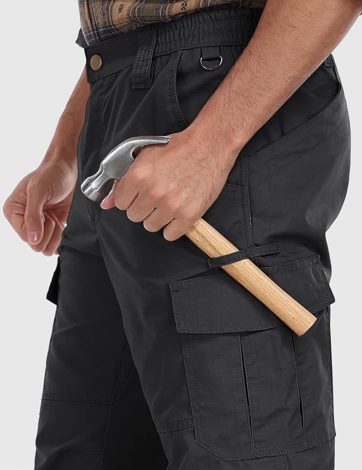 Detalle de Mens Cargo Work Pants Durable Ripstop Tactical Pants with 7 Pockets (Water & Stain Resistant)