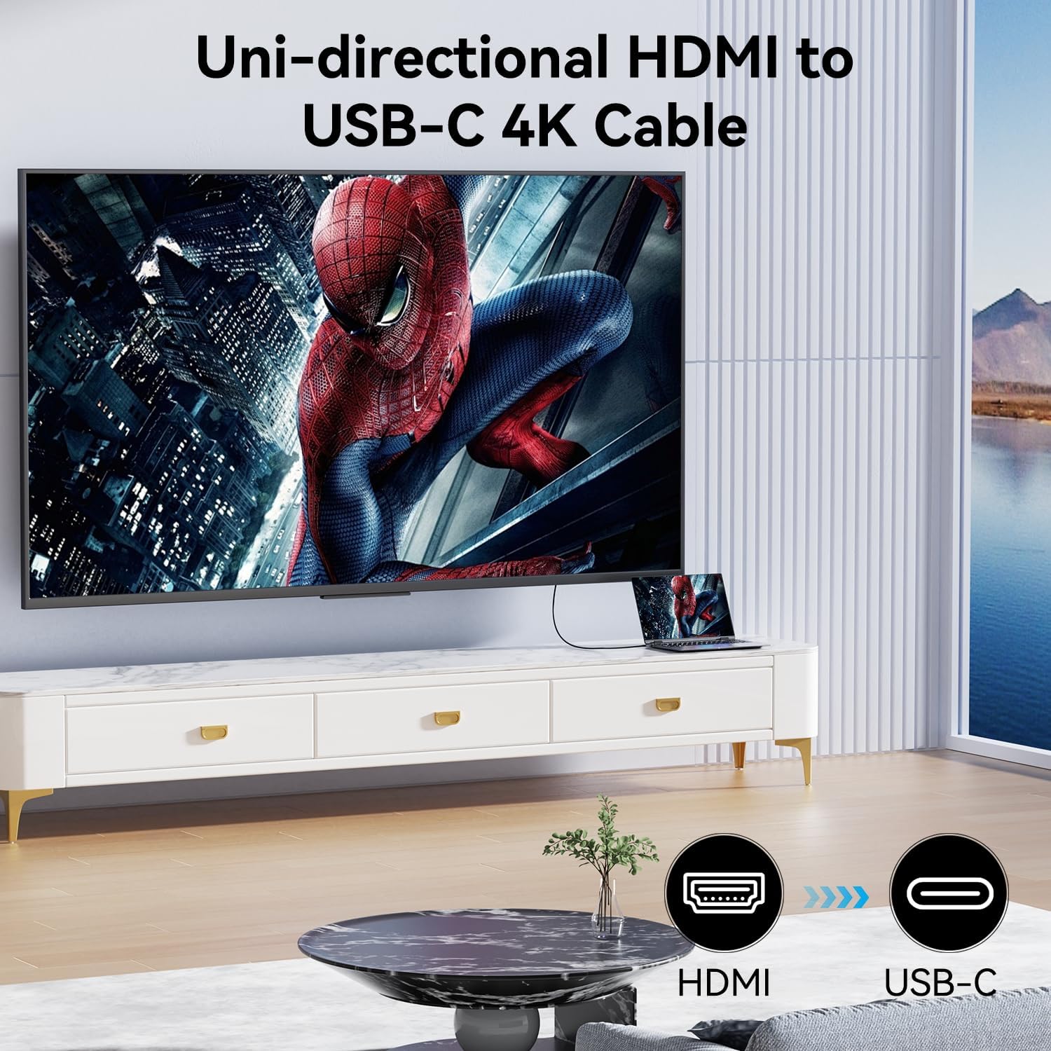 Detalle 2 de BENFEI Adattatore HDMI→USB‑C 1.8m 4K@60Hz