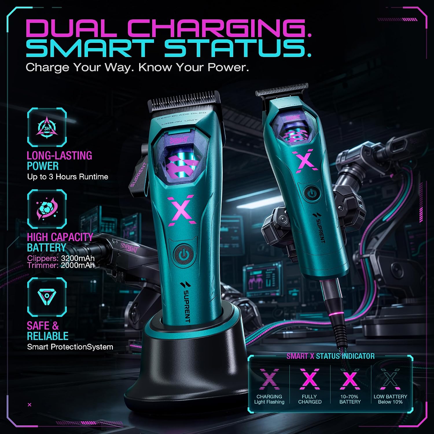 Detalle 1 de SUPRENT Hair Clippers with DLC Blade