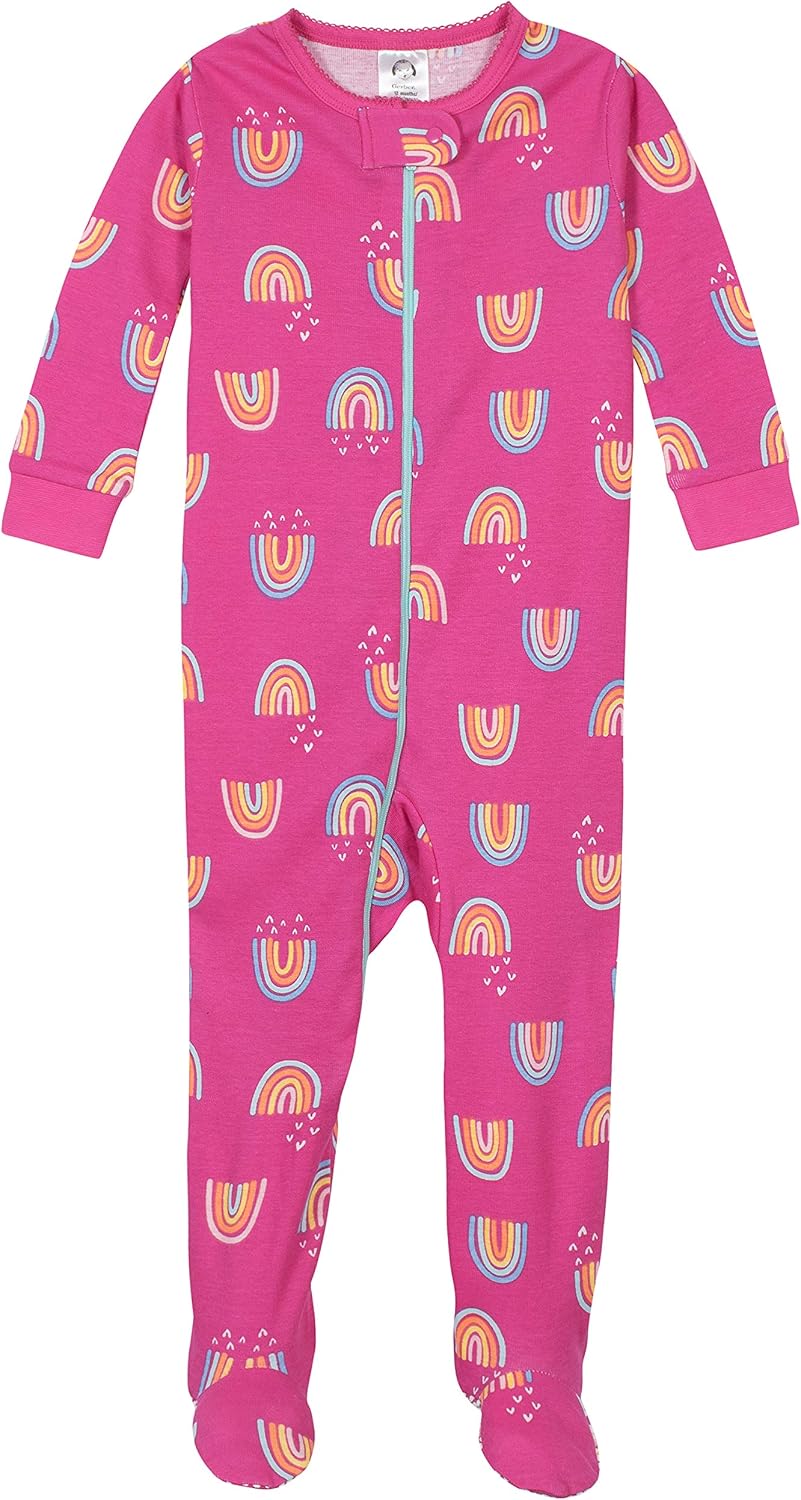 Detalle de Gerber 4-Pack Footed Pajamas Dormeuses pour Bébé et Tout-Petit – Grenouillères à Pieds