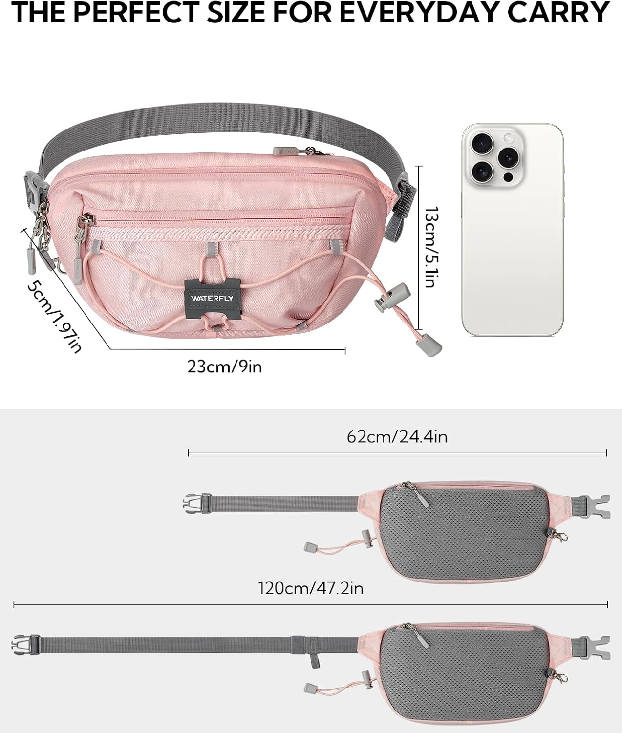 Thumbnail 2 de Waterfly Bum Bag Fanny Pack: Slim RFID-Blocking Waist Pack for Travel and Everyday Use