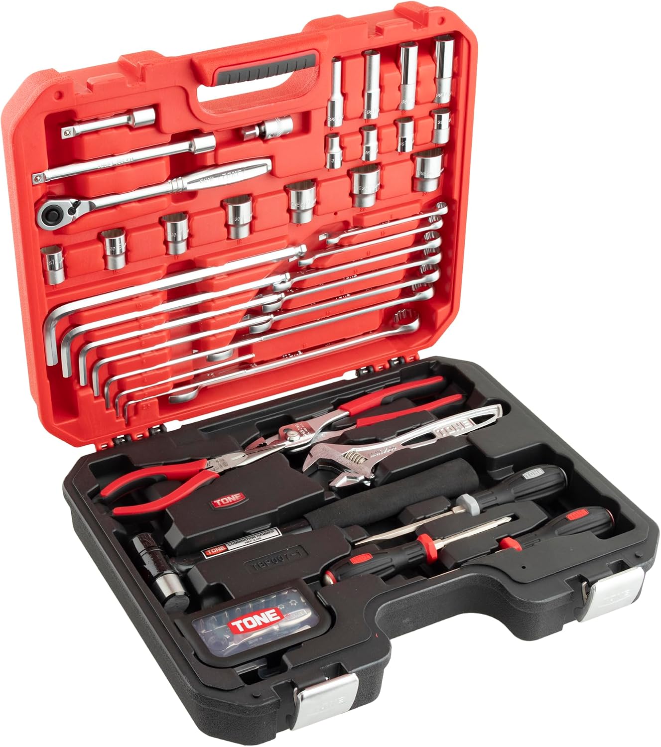 Detalle 2 de トネ TONE K600 コンビネーションツールセット 差込角9.5mm、樹脂ケース入り