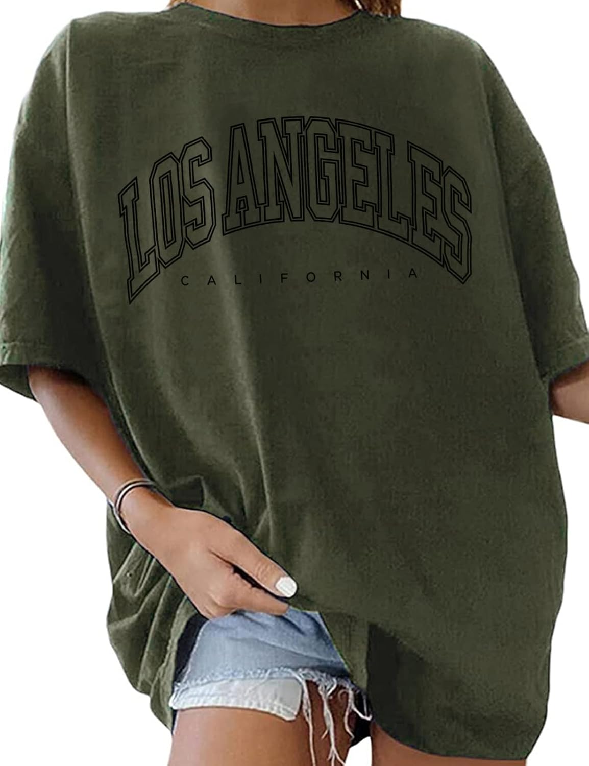 Thumbnail 6 de Niwicee Damen T-Shirt – Lose Rundhals Baumwolle, sommerliches Basic Top