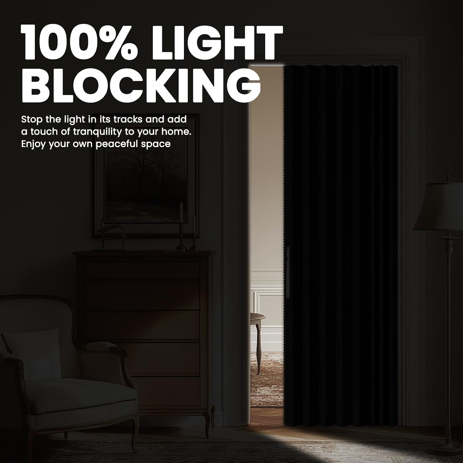 Thumbnail 2 de AJAZZ Blackout Sliding Door Curtain 43x79