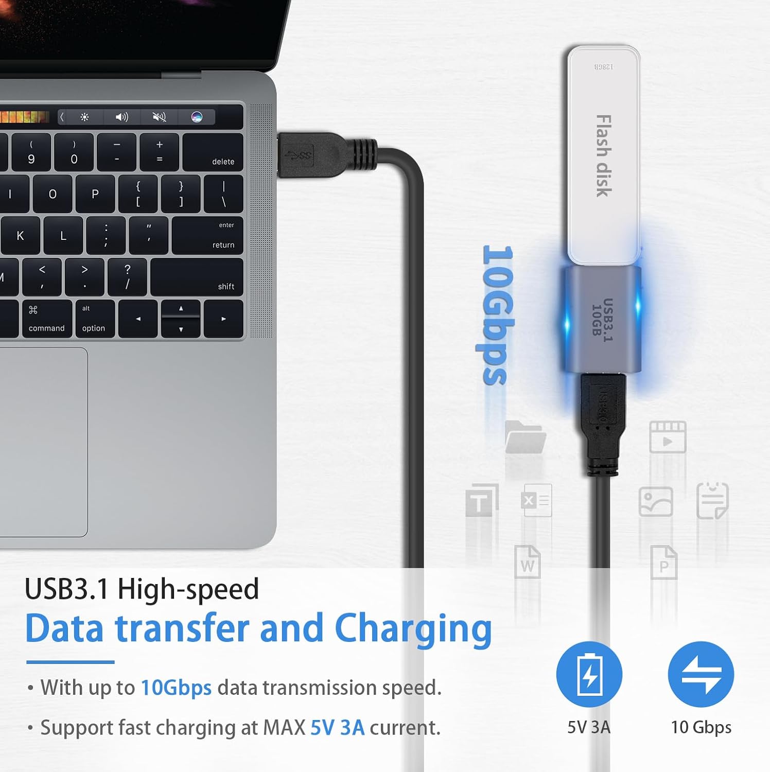 Detalle 2 de Duttek Adaptateur USB C 10 Gbps 🔌