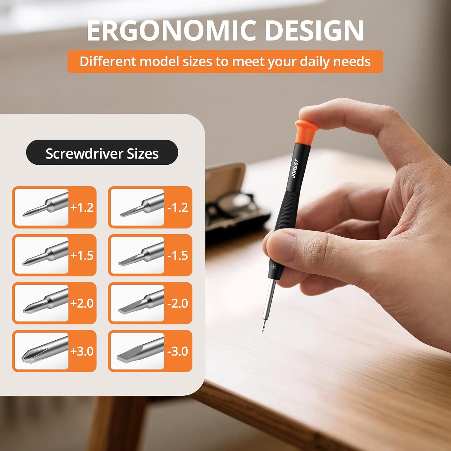 Detalle de JOREST Eyeglass Repairing Kit: a practical all-in-one toolkit for quick on-the-go fixes