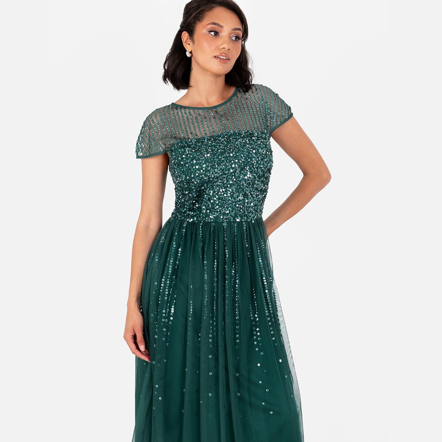 Thumbnail 1 de Maya Deluxe Damen Maxi Kleid 12 Größen