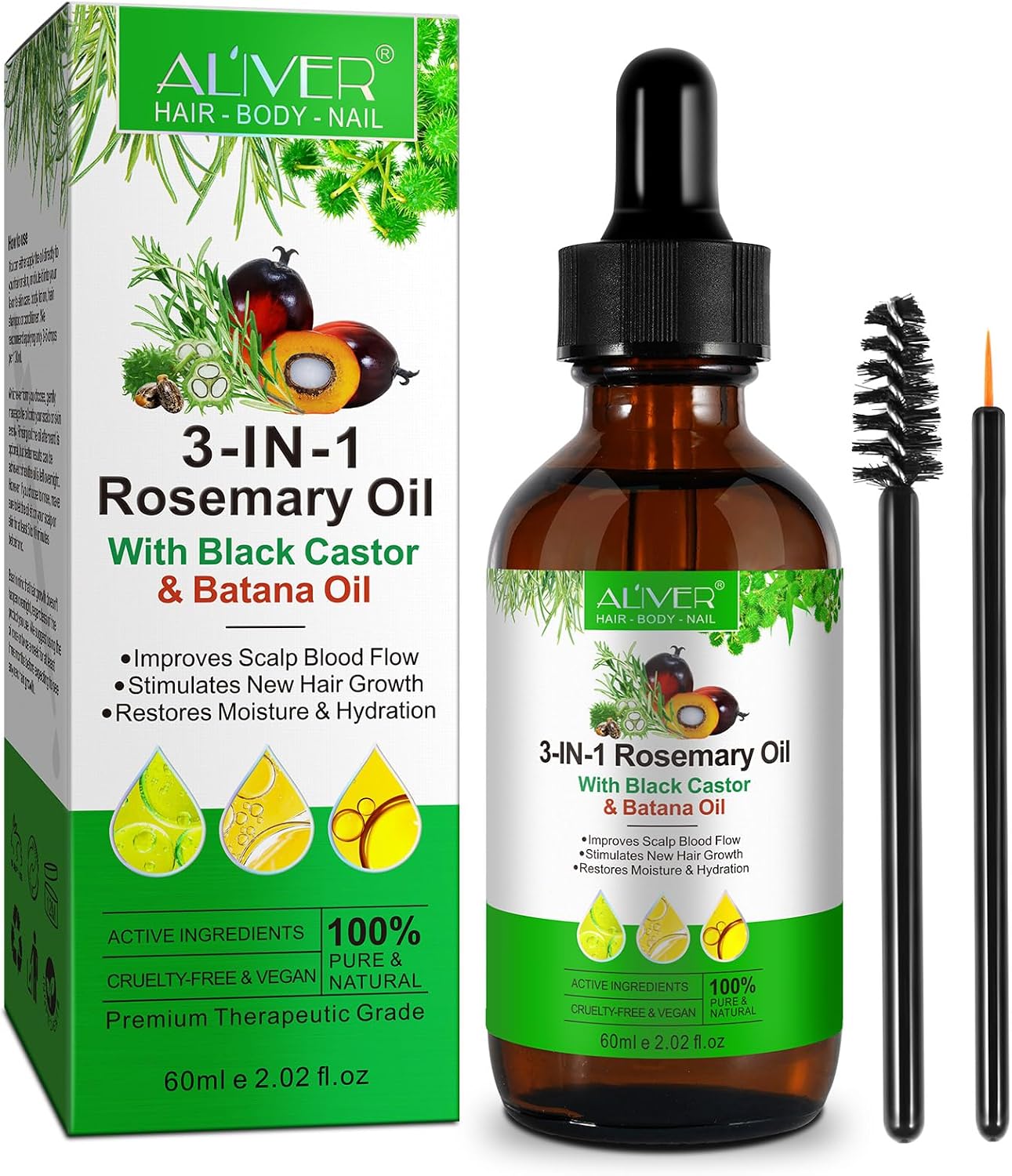 Detalle de CUZZYDUNJYNN Olio di Rosmarino 3 in 1 60 ml