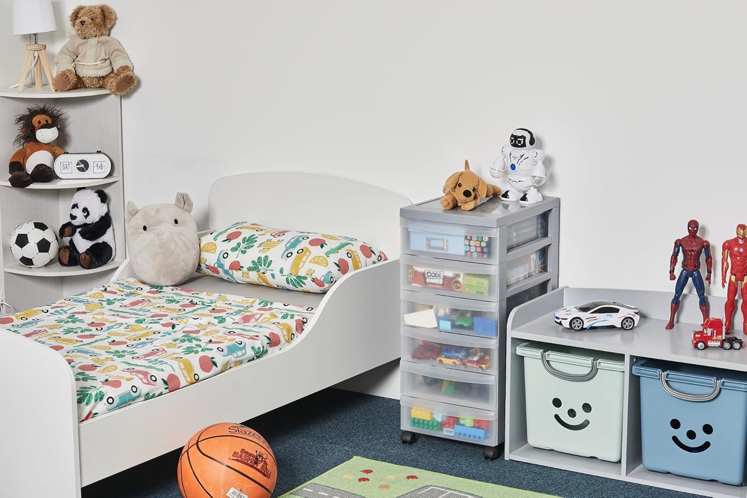 Detalle de Iris Ohyama Cassettiera in Plastica con ruote DC-360, 6 Cassetti piccoli Grigio