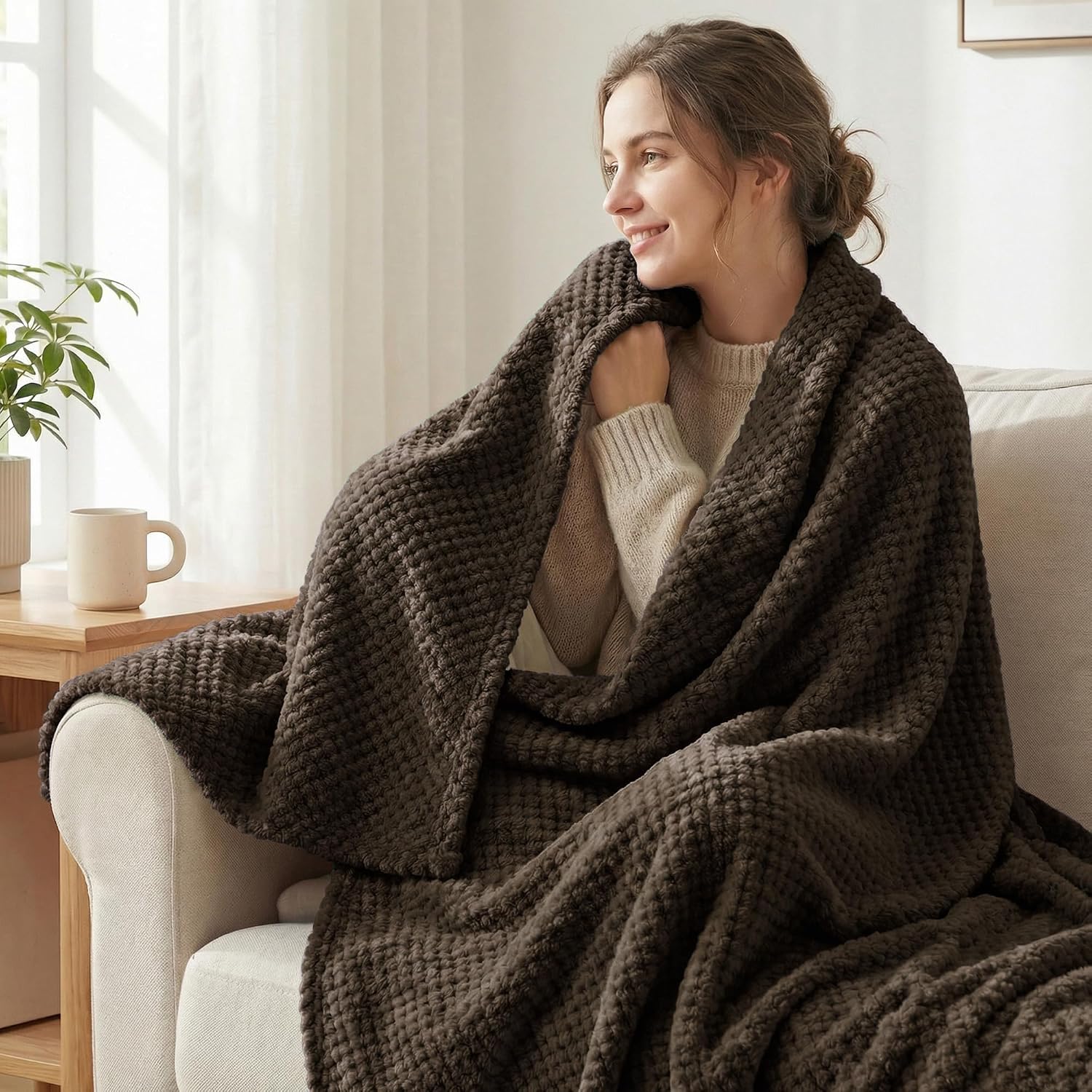 Detalle 2 de Exclusivo Mezcla fleece throw blanket 127x178