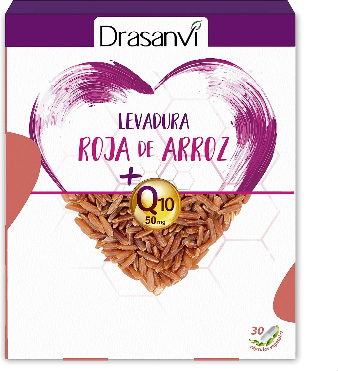 Detalle de DRASANVI Levadura Roja de Arroz con Coenzima Q10 30 cáps.