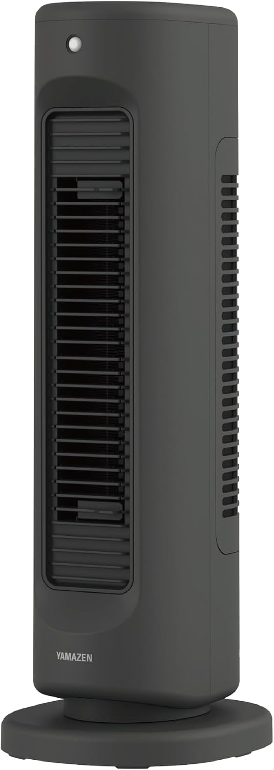 Detalle de 山善 YA-ZT1000(B) HOT&COOL タワー型サーキュレーター 温風・送風 人感センサー搭載