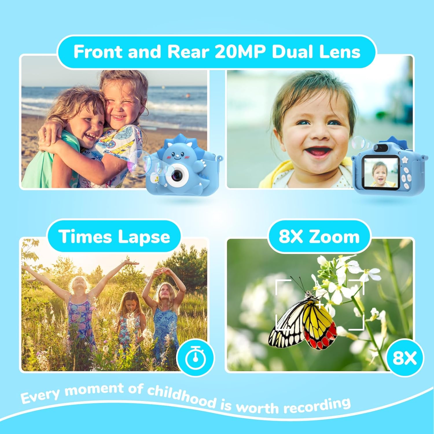 Thumbnail 2 de HiMont Digitalkamera Kinder mit 32GB Karte & 2,0" Display 1080P