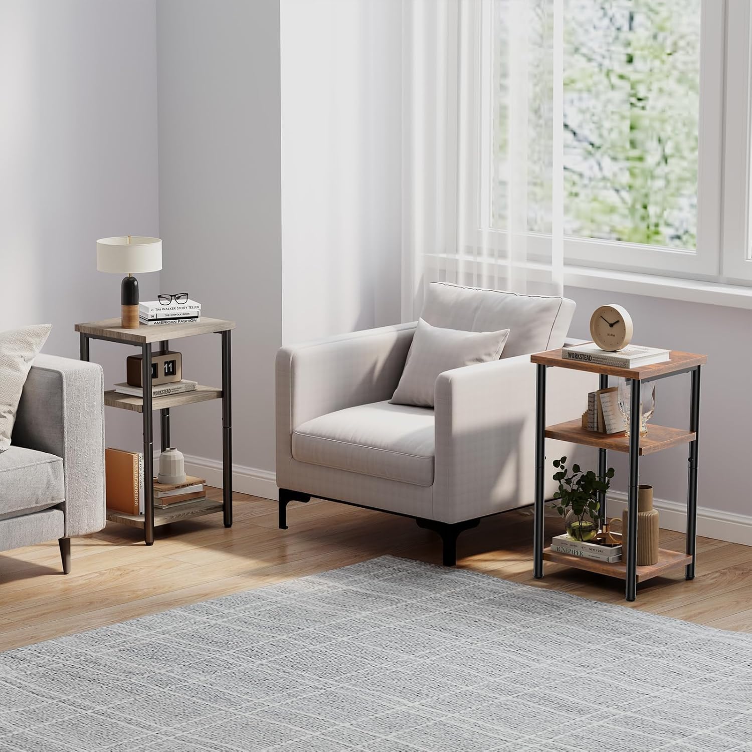 Detalle de DUMOS Side Table with Metal Frame