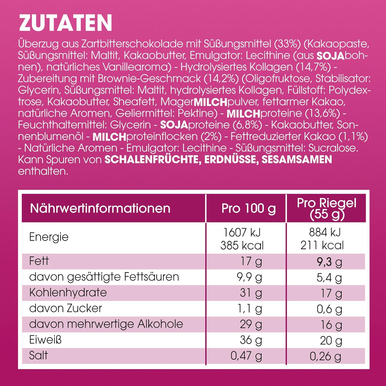 Thumbnail 4 de Enervit The Protein Deal Brownie Lover – Proteinriegel mit 20 g Protein, glutenfrei, 12×55 g