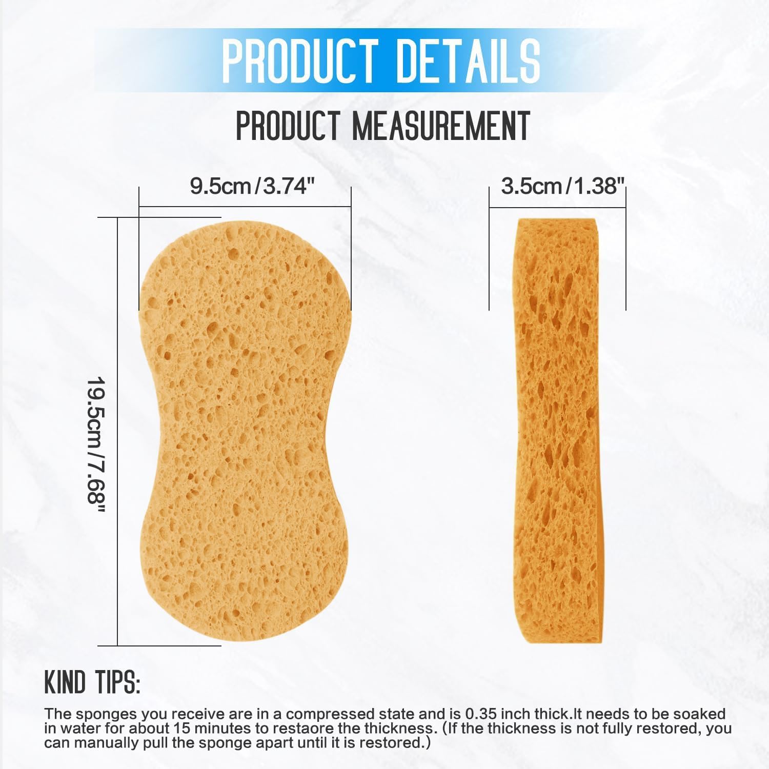 Thumbnail 1 de 3-Pack Large Natural Cellulose Sponges