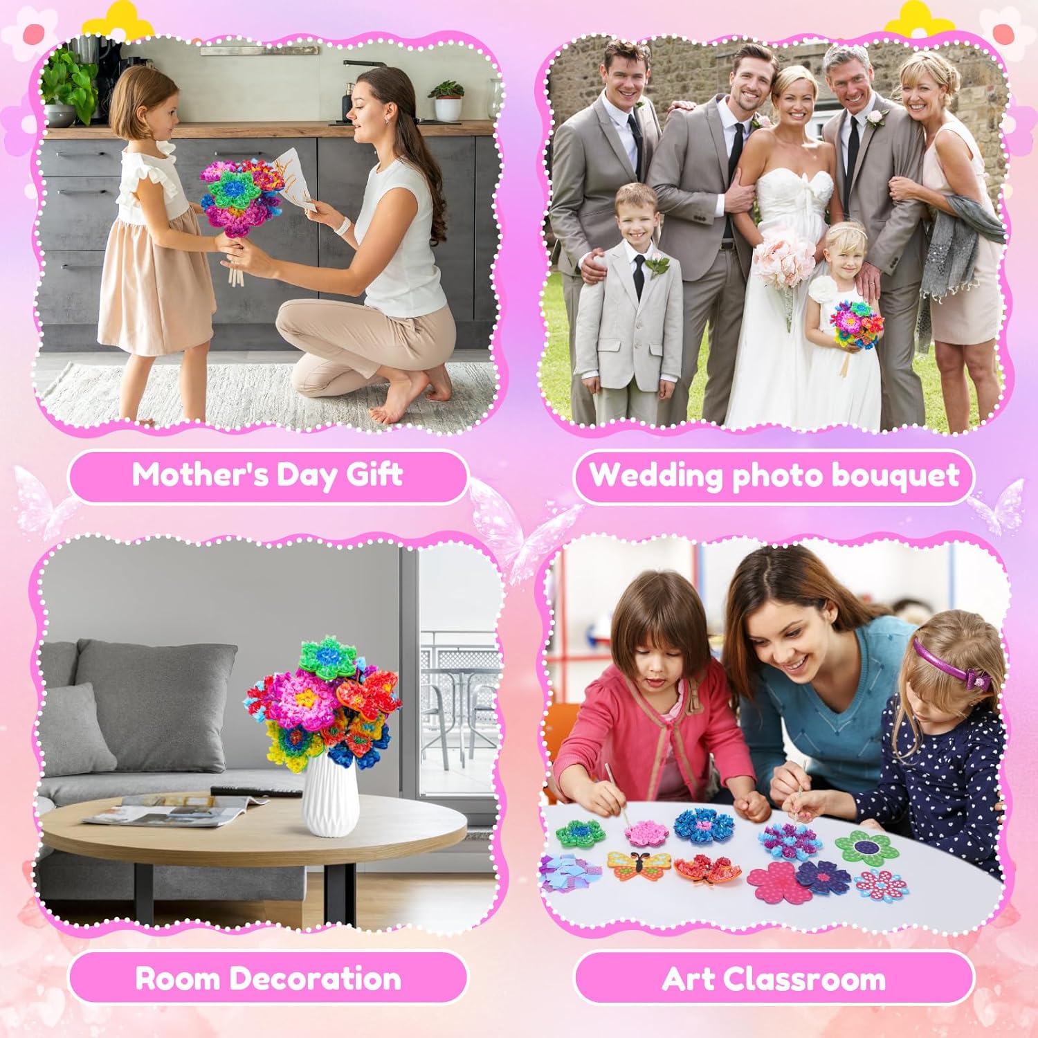 Thumbnail 3 de WhizWinks Poke in Fun Art Flower Bouquet – Mess Free Poking Craft Kit for Kids Aged 5–12