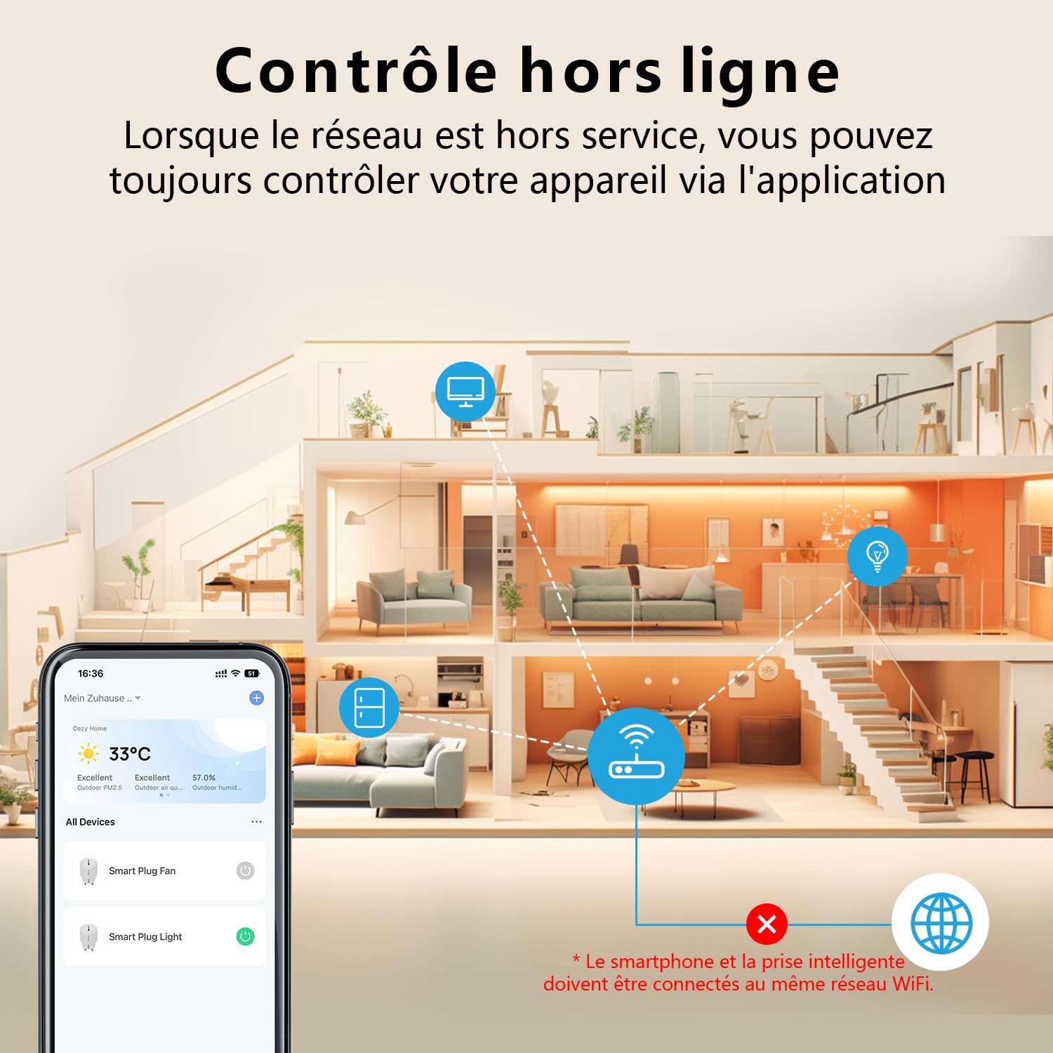 Thumbnail 6 de KETOTEK Mini Prise connectée WiFi avec mesure de consommation (pack de 4) compatible Alexa et Google Assistant