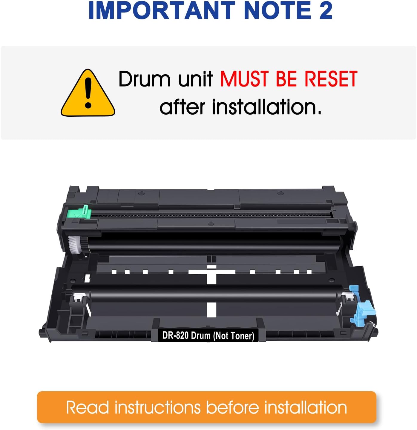 Thumbnail 2 de Toner Bank DR820 DR-820 Drum Unit, Black 2-Pack for Brother Printers