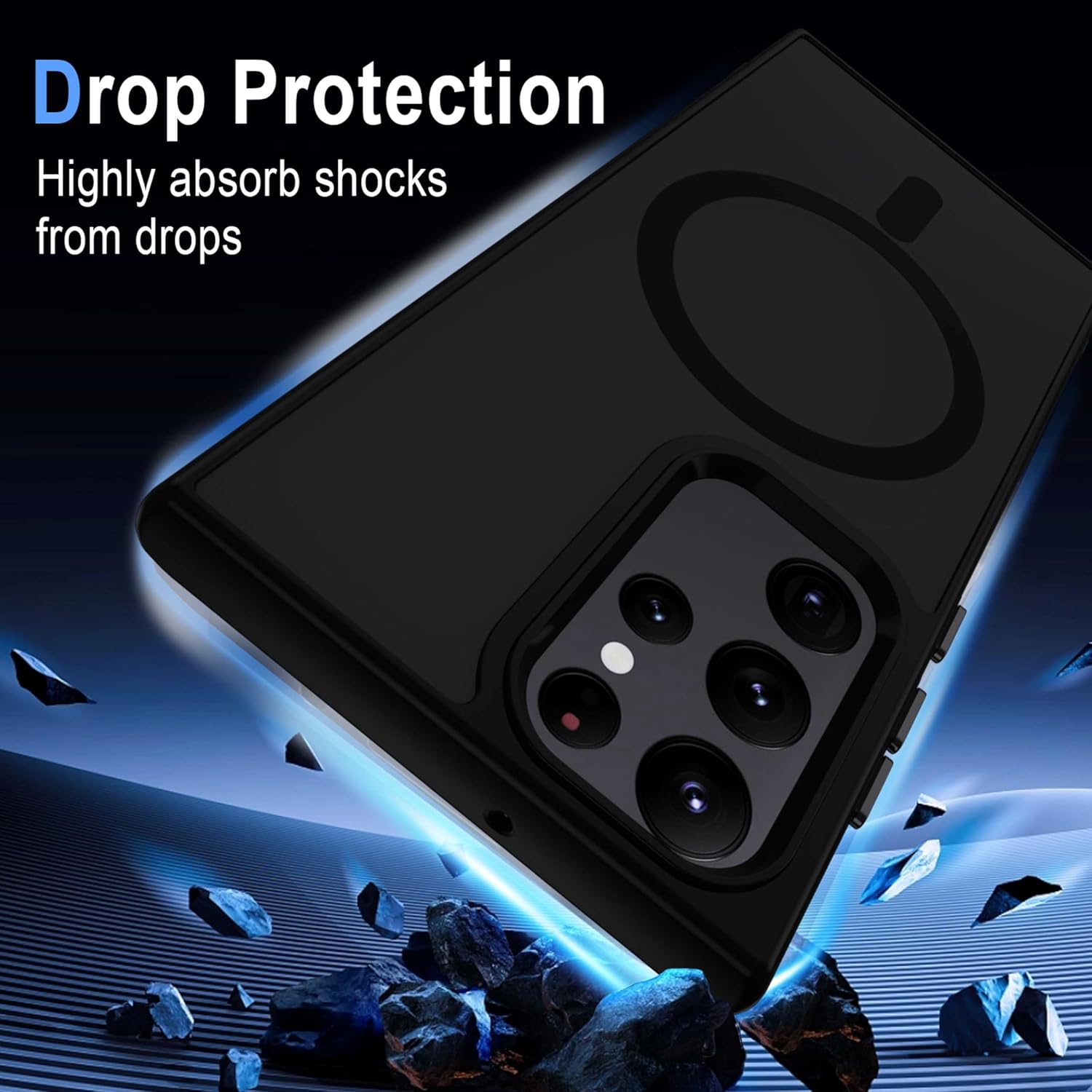 Thumbnail 3 de XTCASE Coque magnétique S22 Ultra 5G – Noir translucide, protection robuste et compatibilité MagSafe