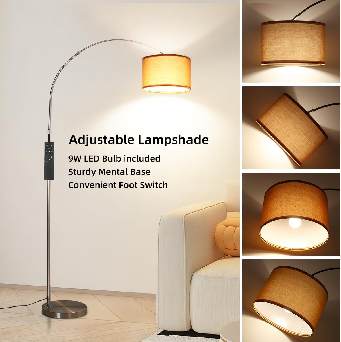 Thumbnail 6 de ANTENLICHT AURA Lampada ad arco con telecomando, dimmer e LED E27 inclusi