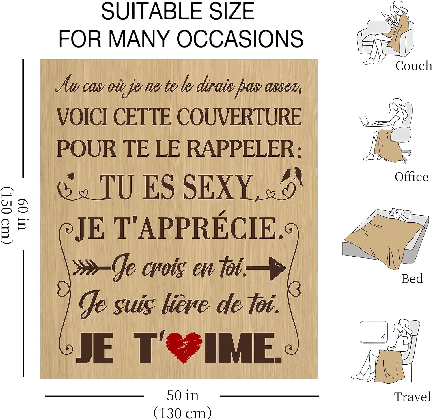 Thumbnail 1 de Couverture flanelle 150 x 130 cm