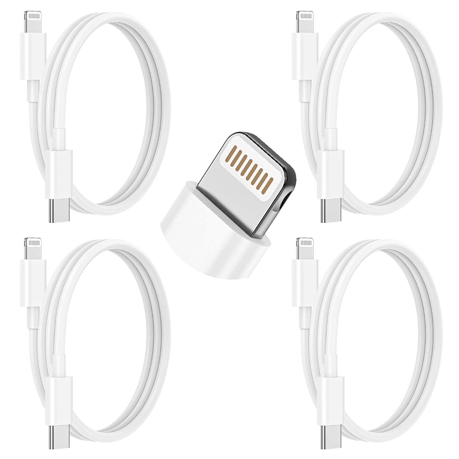 Detalle de USB C to Lightning Cable 3ft 4-Pack fast charging cord