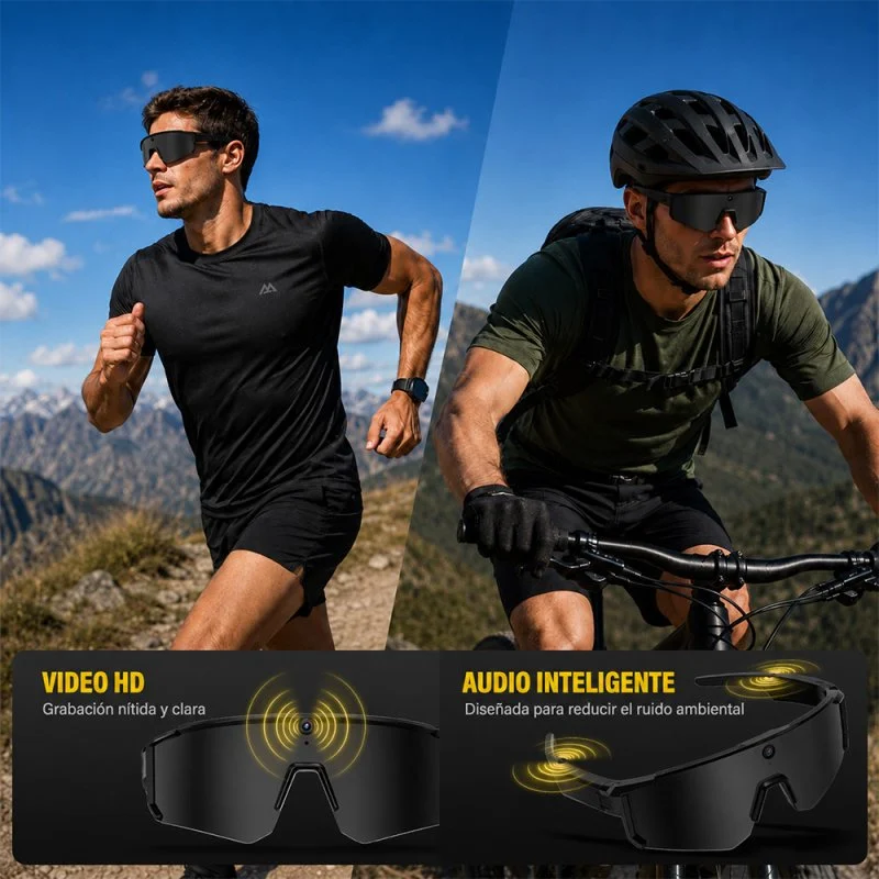 Detalle de Owlotech Vision Sport AI: Gafas Deportivas 32MP con traducción y streaming