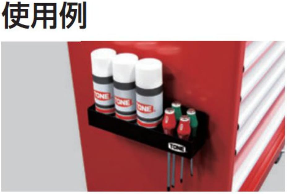 Detalle de トネ(TONE) SA-MCN マグネット式缶ホルダー 合金鋼製・スプレー缶3本収納・ブラック