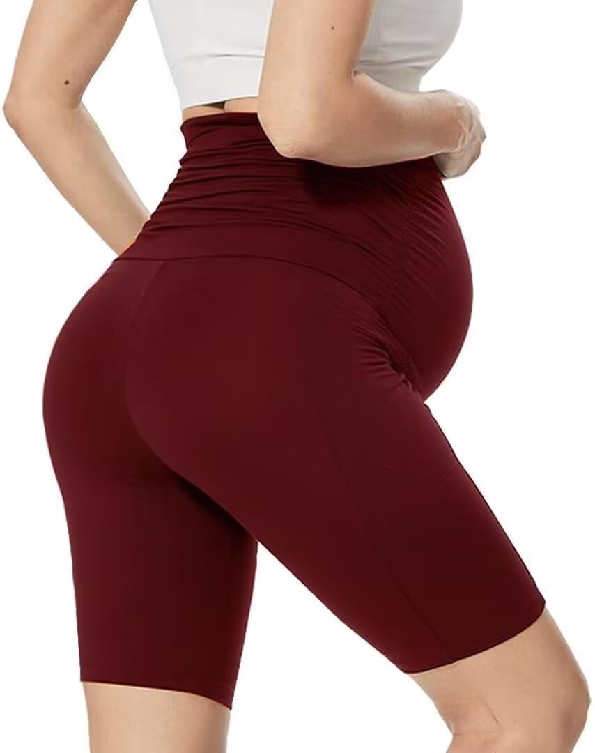 Thumbnail 1 de QGGQDD Maternity Biker Shorts Over Belly High Waisted for Pregnancy Yoga Workouts
