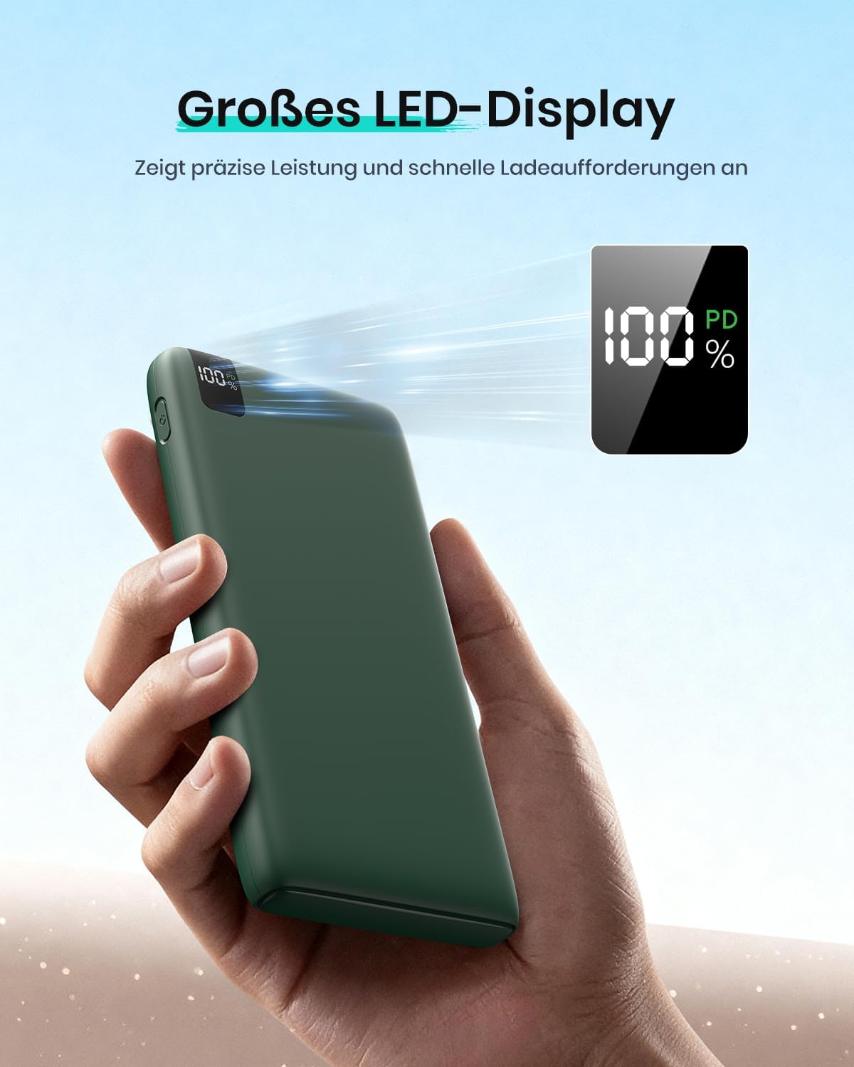 Detalle 2 de A ADDTOP Power Bank 26800 mAh, 22,5 W ⚡