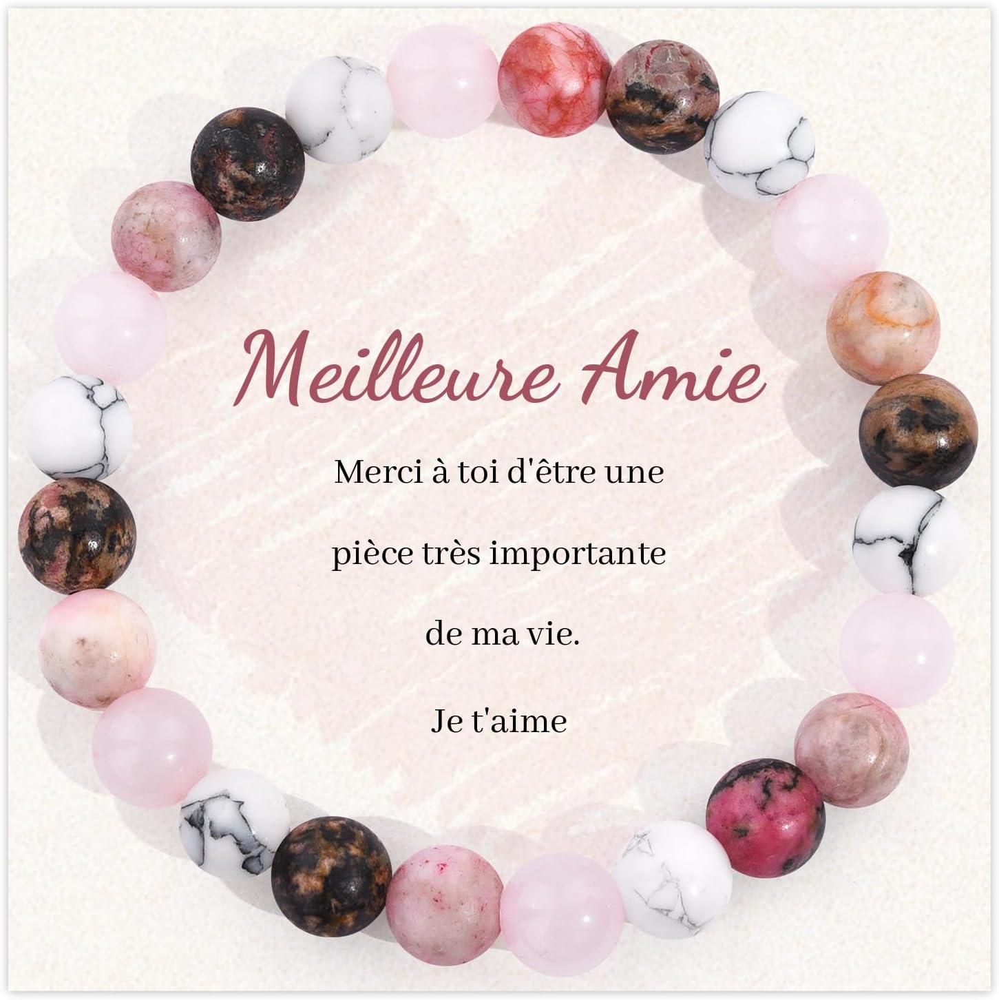 Thumbnail 6 de Seyaa Bracelet Améthyste – Cadeau marraine, mère ou amie, pierre naturelle et ajuste élastique