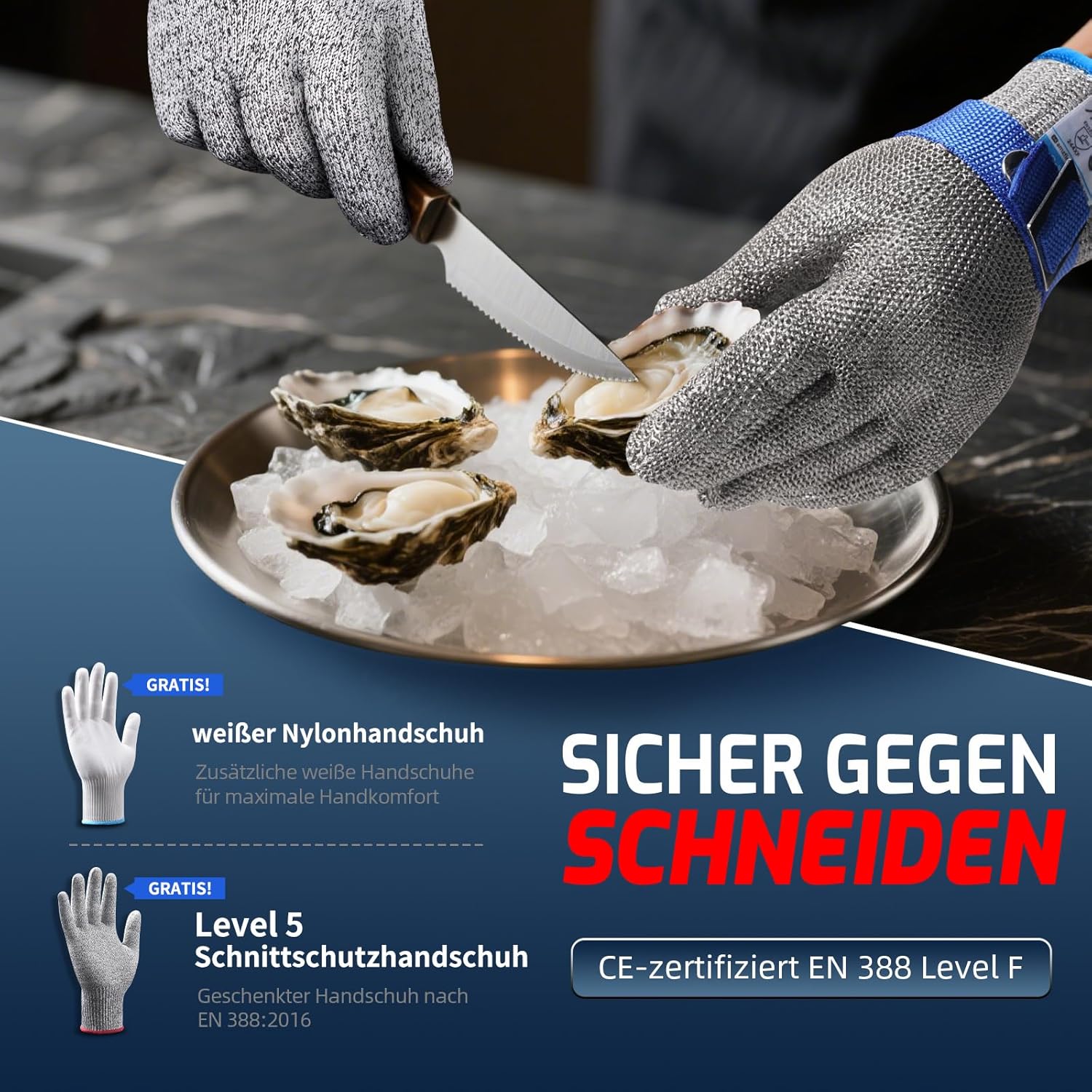 Thumbnail 4 de AmzFirst Schnittschutzhandschuhe Level 9 đź‘·