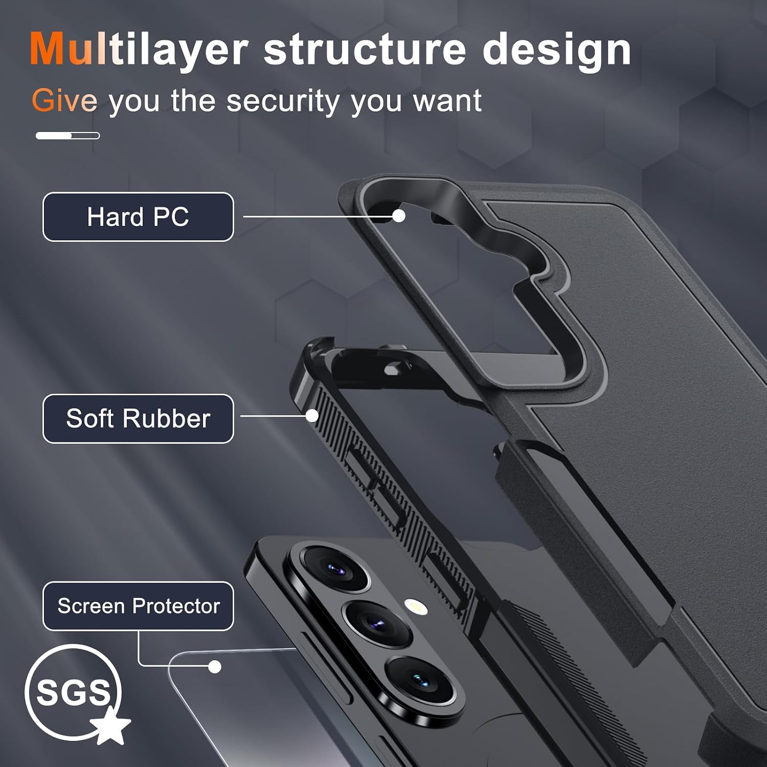 Detalle de Samsung Galaxy S26 FE Case, Matte Black