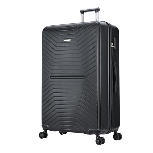 Detalle de FLYMAX 24 Inch Medium Suitcase: 69 Litre ABS 4-Wheel Hard Shell with 3-Digit Lock and Telescopic Handle