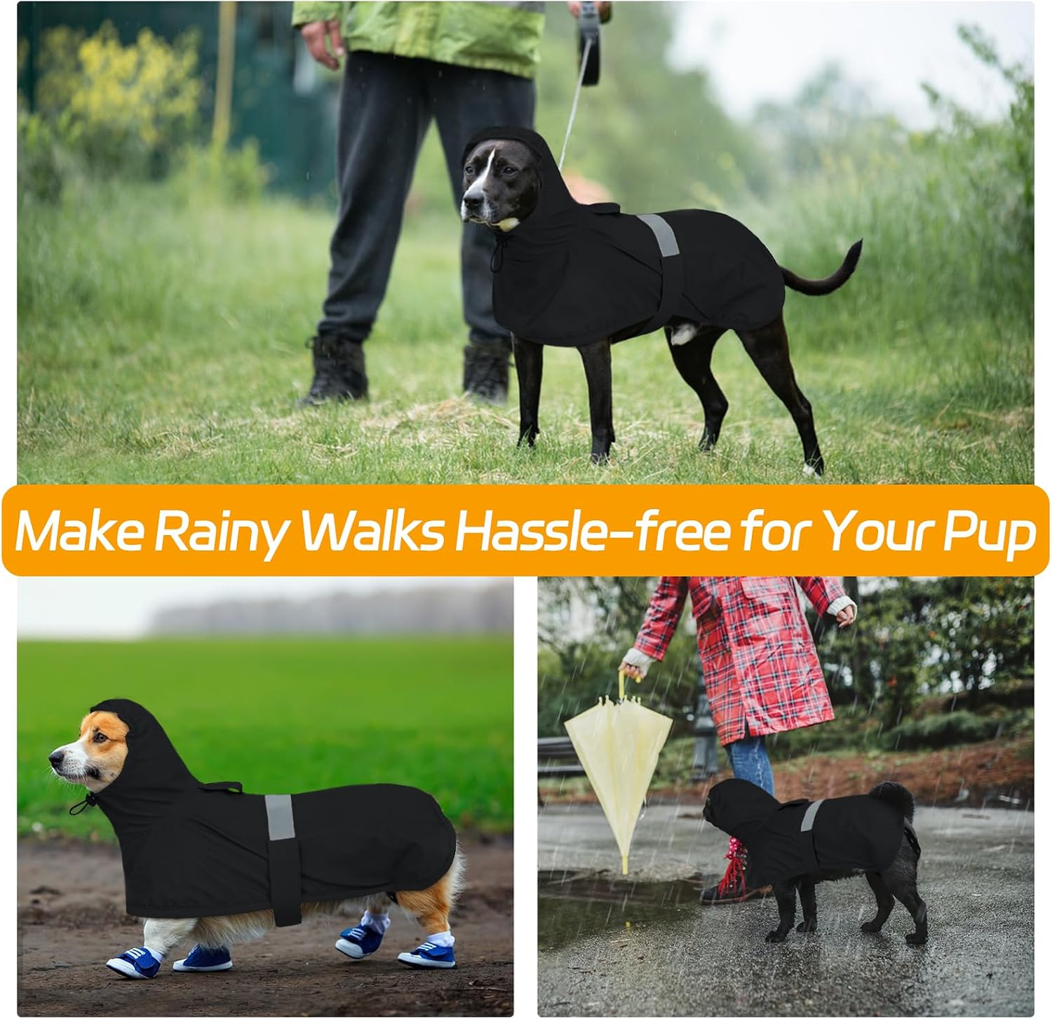 Thumbnail 6 de Lelepet Dog Raincoat Waterproof, Size L