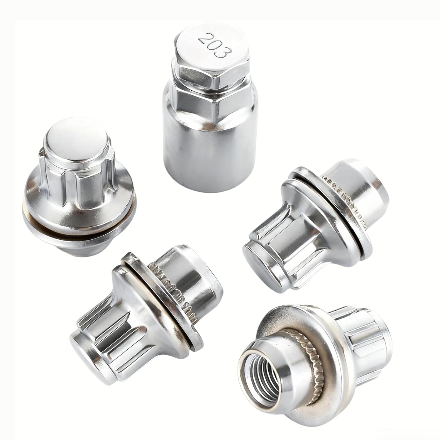 Thumbnail 6 de ERMWALR M12x1.5 Wheel Lug Nuts (5 Pcs) – For Toyota, Jaguar, Lexus, Mitsubishi with Mag Washer, Locking Style