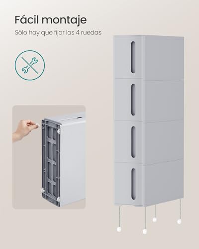 Thumbnail 6 de SONGMICS Carrito Estrecho con 4 Cajones y Ruedas 🏡