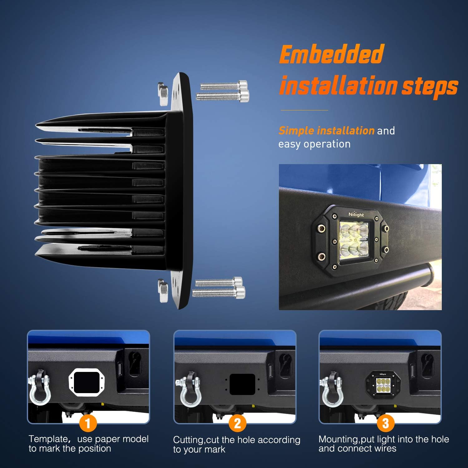 Detalle de Nilight LED Light Bar, 18W